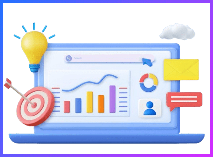 Laptop screen displaying performance analytics chart